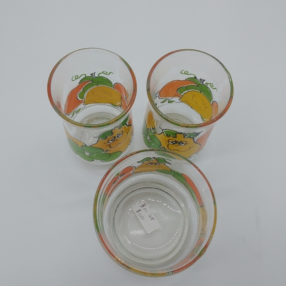 Vintage RARE HTF Nancy Lynn Matching 3pc Retro Fruit Glassware 70s Funky Fun - Picture 7 of 9